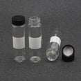 thumbnail image 4 of Clear Liquid Sampling Sample Glass Bottles Vials with Writing Patch and Black Screw Cap and 10 Funnels, 40ml Capacity, Pack of 20, 4 of 6