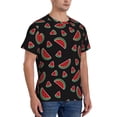 thumbnail image 2 of Bixox Men's Watermelon Printed Short Sleeve Skinny Athletic T-Shirt, 2 of 6