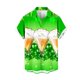 thumbnail image 3 of Camisas casuales Camisa de playa con trébol verde de la suerte Blusas hawaianas de moda para hombres Ropa personalizada de talla grande Camisetas de manga corta para hombre, 3 of 5