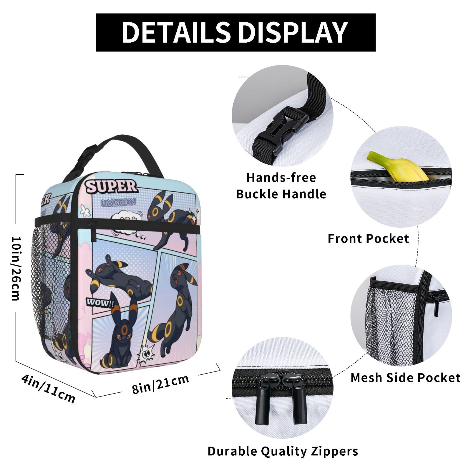 Cute Lunch Bag Tote Bag Portable Insulated Lunch Box For Beach Camping Travel Work School Office