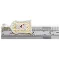 thumbnail image 6 of 10K Yellow Gold Diamond Red Enamel Ace of Spades Pendant Cuban Link Charm 3/4 CT, 6 of 6