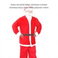 thumbnail image 3 of Wosthever Ropa navideña Trajes Piel Amigable Cosplay Traje de manga larga Tela no tejida Elástico Traje de Papá Noel Pantalones Guantes Kits de decoración para fiestas Wosthever HA068334-00, 3 of 6