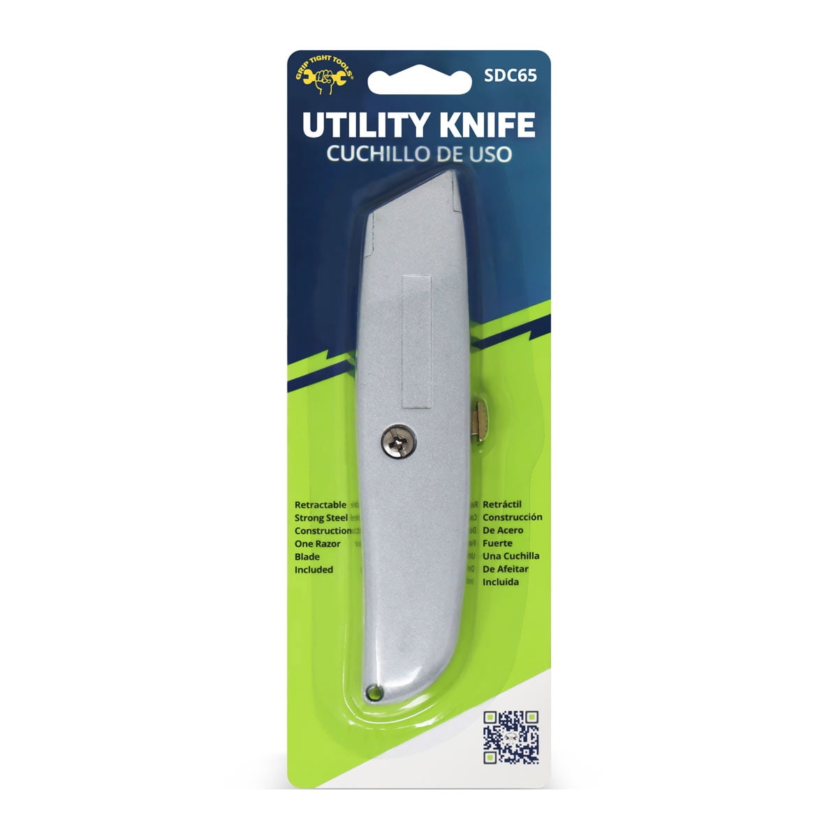 Retractable Metal Utility Knife W/ 1 Blade