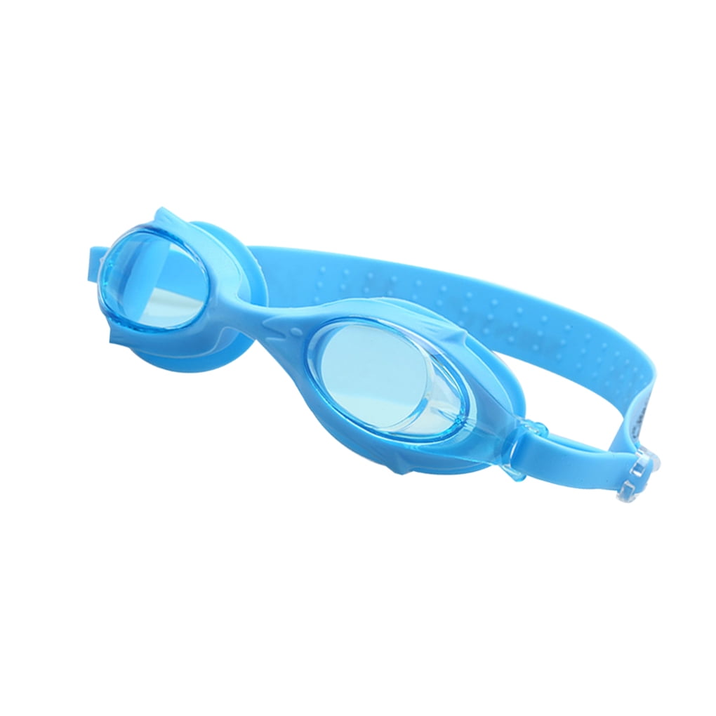 Childrens Swimming Goggles 4-9yrs Adjustable UV Blue/White Kids Anti-Fog 