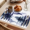 thumbnail image 3 of Purple Ombre Forest Placemats Set of 4 Modern Landscape Abstract Art Place Mats Indoor Wipeable Table Mats Washable Cloth Dining Table Placemats for Kitchen Holiday Party Home Decor 13x19 Inch, 3 of 9