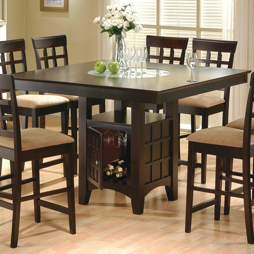 Counter Dining Table with Storage Pedestal Base - Walmart.com