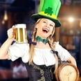 thumbnail image 4 of DJN St. Patrick's Day Top Hat Green Irish Magician Hat with Shamrock Theme Party Hat C One Size, 4 of 6