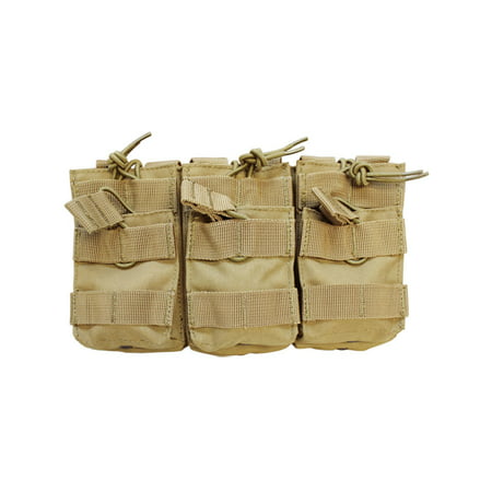 MOLLE TACTICAL Triple Stacker .223 or 5.56mm Magazine MAG Pouch Ammo (Best 7mm Rem Mag Ammo)