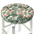 thumbnail image 3 of Lsque Palm Trees and Tropical Round Bar chair cushion covers Velvet Fabric Premium Comfort Protects from Scratches and Stains for 14-17 Inch Chair- 14 inch, 3 of 7