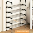 thumbnail image 4 of 6-Tier Multifunctional Shoe Rack, Easy-to-Assemble Multi-Layer Shoe Storage Shelf for Hallways, Bedrooms, Bathrooms, Offices, and Living Rooms, 4 of 10