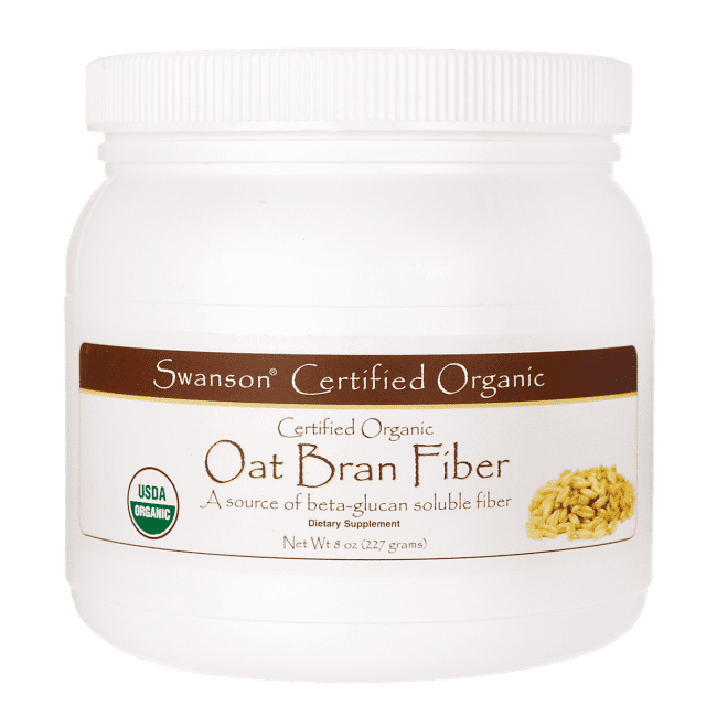 Swanson Oat Bran Fiber Powder Certified Organic 8 oz Powder Walmart