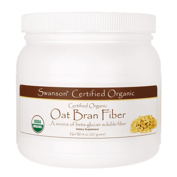 Swanson Oat Bran Fiber Powder Certified Organic 8 oz Powder
