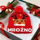thumbnail image 1 of Adornos navideños, gorro navideño LED de moda invernal, gorro de punto con estampado de Papá Noel y pompón, gorro de lana con protección cálida para las orejas, imprescindible para la decoración navid, 1 of 6
