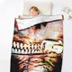 thumbnail image 5 of Manta con estampado multicolor, manta de franela súper suave, ligera y esponjosa, manta de cama Slipknot, 5 of 8