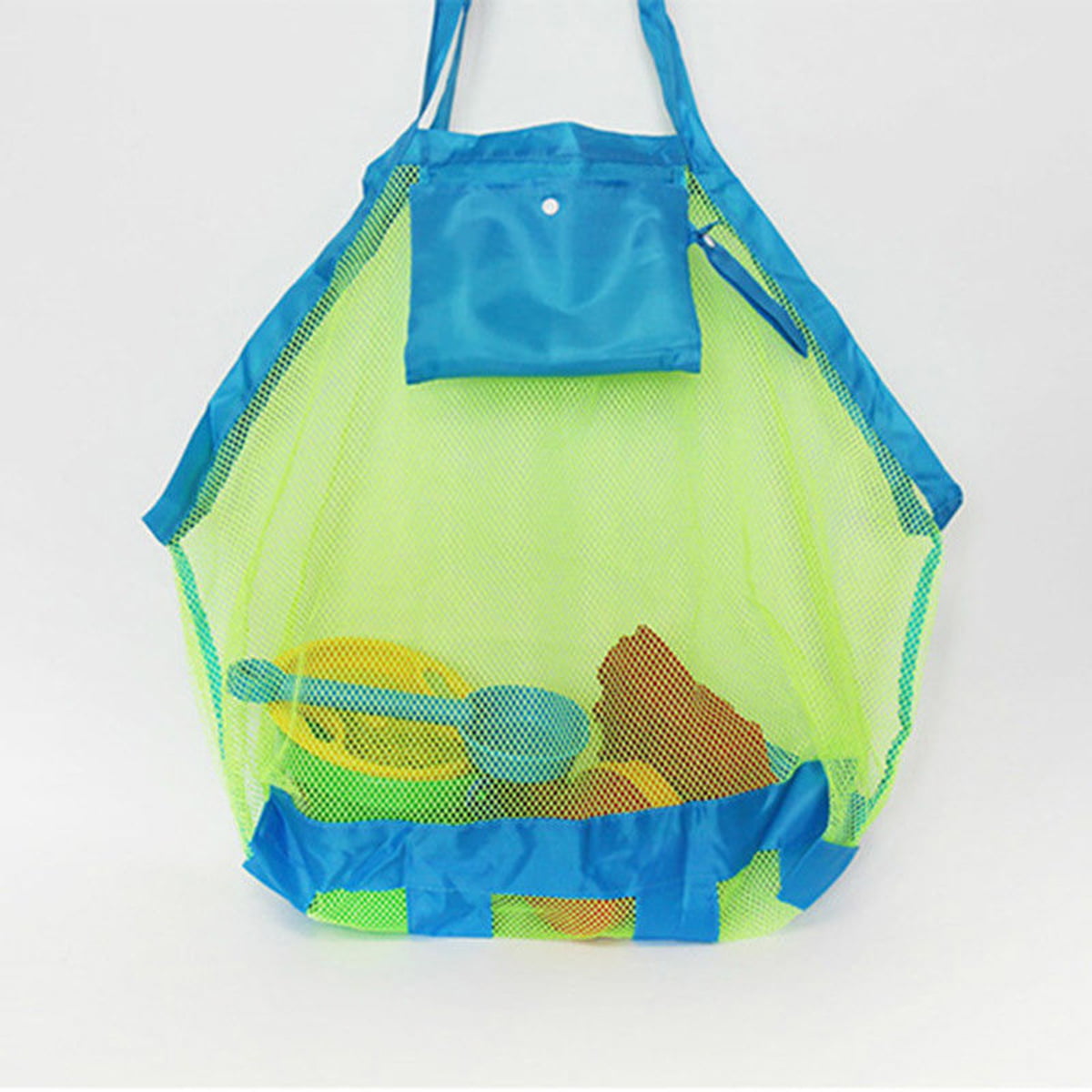 Portable Mesh Beach Storage Bag Swimsuit Towel Tote Toys Handbag Organizer Pouch 