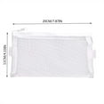 thumbnail image 4 of JeashCHAT 2Pcs Pencil Case , Clear Net Yarn Pencil Box Organizer, Mesh Zipper Pencil Pouch, Portable Office Stationery Pouch for Students Adults (White,Black), 4 of 8