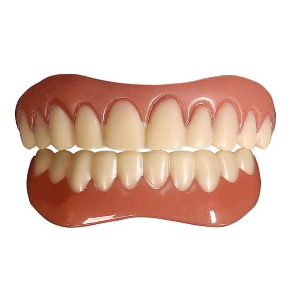 JUNTEX False Teeth Silicone Upper Lower Veneers Perfect Laugh Veneers Dentures Paste