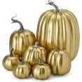 thumbnail image 2 of 7Pcs Artificial Pumpkins Fall Decoration Assorted Faux Pumpkin Cute Foam Pumpkins for Home Outside Halloween Decorating, 2 of 6