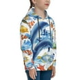thumbnail image 3 of Kll Unisex Kids Boys Girls Hooded Pocket Pullover Hoodies-Marine Animals, 3 of 9