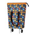 thumbnail image 1 of Carrito de compras plegable multifuncional con tirador manual, carrito de compras portátil compacto, bolsa, escalera, carrito de compras de supermercado, 1 of 5