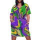 thumbnail image 1 of Vestido holgado con bolsillos y estampado de remolino de mármol de Mardi Gras, vestidos de fiesta 2025, vestido elegante y chic para mujer, vestido de noche para mujer, 1 of 6