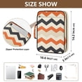 thumbnail image 3 of Haosy Accordion File Organizer Zipper Binder 500 Sheet 6-Tab Expanding File Folder Multi-Pocket 1.2 Inch 3 Ring Zigzag Geometric, 3 of 7