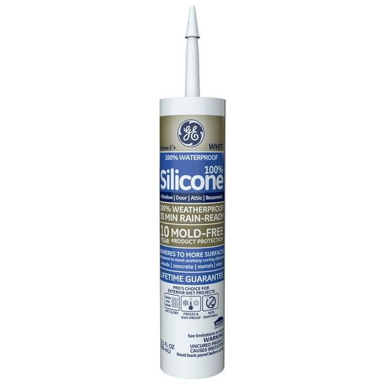 Silicone 2 Window and Door White Caulk 10 1 oz Walmart