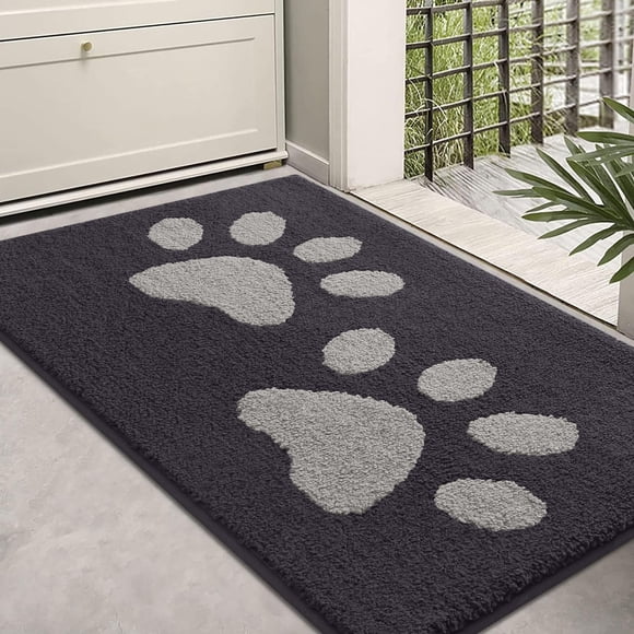 Arotive Tapis de Porte Intérieur, 24 Pouces x 36 Pouces Absorbant, Résistant à la Saleté, Lavable, Tapis de Porte avant et Arrière, Paillasson d'Entrée Antidérapant à Profil Bas avec Pattes de Chien, Dura