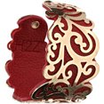 thumbnail image 6 of Pavilion - Red & Gold Flourish Fashion Cuff Bracelet - One Size Fits All, 6 of 7