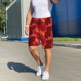 thumbnail image 7 of Kdxio Autumn Maple Leaves Print Mens Sleep Shorts Bottoms Soft Comfy Pajama Wear Pants with Drawstring Pockets, 7 of 7