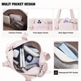 thumbnail image 4 of Soft Small Cute Gym Bag for Women 2 Set Mini Gym Duffle Bag with Wet Compartment and Coin Wallet, Gym Tote Bag for Workout/Sport/Travel, 4 of 4