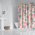 thumbnail image 2 of Pioneer Flower Floral Print Pattern Shower Curtain 84"x72", Bathroom Decorative Shower Curtain Set with 12 Hooks, Waterproof Washable, 2 of 6
