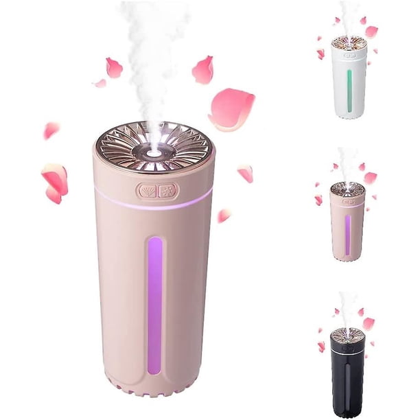 2024, Humidificadores inalámbricos, Humidificador Humidificador de aire inalámbrico Niebla fría con luz nocturna Apagado automático sin agua Humidificador de escritorio de 300 ml p