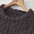 thumbnail image 4 of lcziwo Women's Fleece Pajama Sets Winter Warm Fuzzy Ribbed Sleepwear Comfy Soft Fluffy Pjs 2 Piece Loungewear Plush OutfitsDark Gray,Free Size, 4 of 10