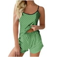 thumbnail image 2 of Maqroz Cute Pajama Sets for Women Cami Pajama Set Spaghetti Strap Tank Top and Shorts Soft Sleepwear Cute Polka Dot Print Nightwear Lightweight Loungewear for Summer Comfy Home Outfit, 2 of 5