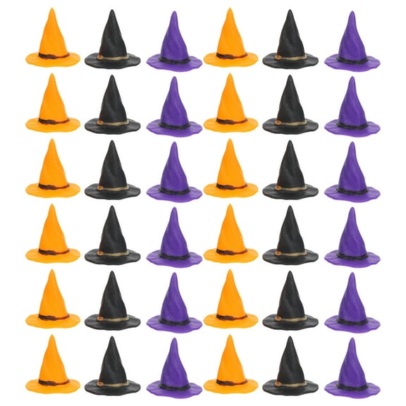 36Pcs Mini Felt Witch Hats Miniature Party Hat Wine Bottle Hat Decor