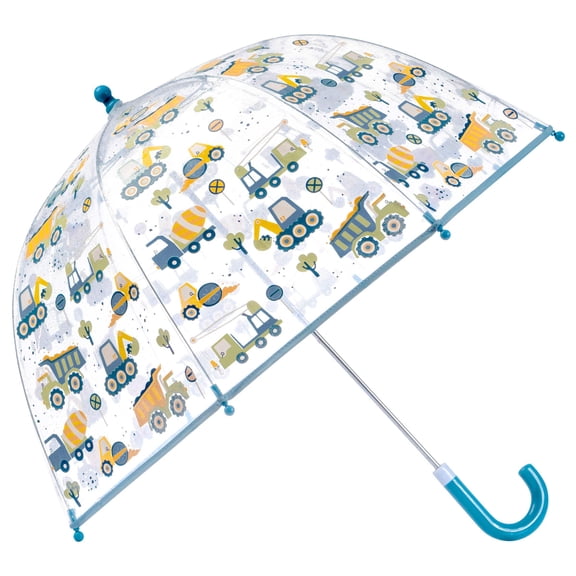 Stephen Joseph, Clear Color Changing Umbrella for Toddlers, Kids Weather Protection, Construction