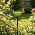 thumbnail image 6 of MMJ Garden Stake Metal Flower Bird Bath Feeder Bowl Pollinator Watering Station for Butterfly Outdoor Decor, 6 of 6