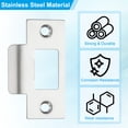 thumbnail image 3 of Uxcell Universal Latch Strike Plate with Screw for Door Silver, 3 of 6