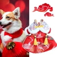 thumbnail image 3 of NIBOLOG Pet Tang Suit Tassel Design Vibrant Color Button Closure Exquisite Pattern Friendly to Skin Keep Warm Cloth Thickened Cat Dog Fleece Lined Dress Pet Costume Pet Supplies, 3 of 7