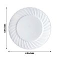 thumbnail image 5 of Balsa Circle 12 Pieces 6" White Plastic Round Plates Disposable Party Tableware, 5 of 8
