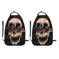 thumbnail image 2 of Kdxio Glitch Screaming Skull Print 2 Pack Car Kick Mat Seat Cover Back Protector Mat with Pockets for Organizer Backseat Protector and Storage Anti Kick Pad for Vehicles, 2 of 9