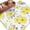 Yellow, variant on Round Rug 7Ft Washable Non-Slip, Pink Watercolor Floral Circle Area Rugs for Living Room Bedroom, Spring Flower Abstract Art Indoor Floor Mats Carpet Runner for Home Decor Aesthetic
