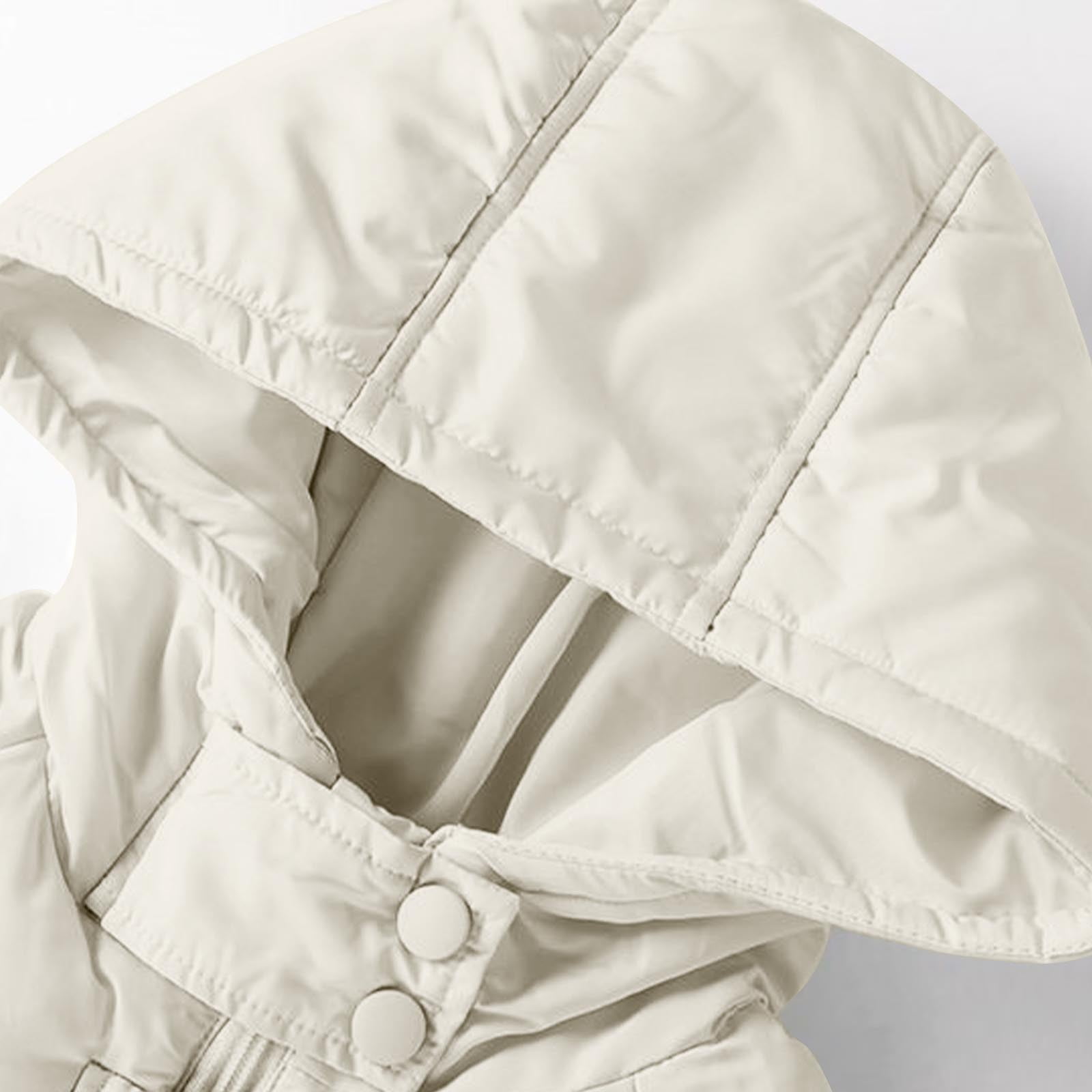 Ashirexll Kids Hooded Puffer Coat for 2-13 Years Mid-Length Thickened Casual Winter Jacket