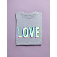 thumbnail image 3 of Love Slogan T-Shirt Women -Image by Shutterstock, Female x-Large, 3 of 4