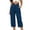 *Navy, variant on VBVC Women's High Waisted Cropped Pants , Summer Business Straight Trousers For Women , Ladies' Pleated Front Work Bottoms with Pockets, Navy , S-2XL