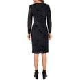 thumbnail image 2 of Lauren Ralph Lauren Womens Torelana Velvet Burnout Midi Dress Navy 6, 2 of 2