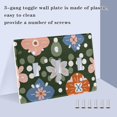 thumbnail image 3 of Yayeee Toggle Light Switch Wall Plate 3-Gang 6.37"x4.48" Decorative Outlet Cover, Blue Geometric Flowers, 3 of 7