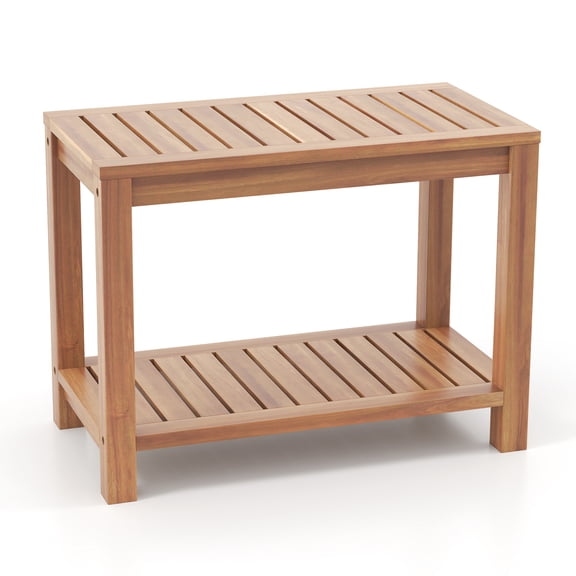 Giantex 24" Shower Bench Seat, Shower Stool for Inside, Bath Shower Foot Stool