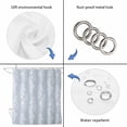 thumbnail image 4 of Light Blue Botanical Shower Curtain, Waterproof Shower Curtains for Bathroom, Pastoral Elegant Spring Floral Washable Fabric Bathtub Curtain Set Bath Decor with 12 Hooks Long 72"x84", 4 of 8